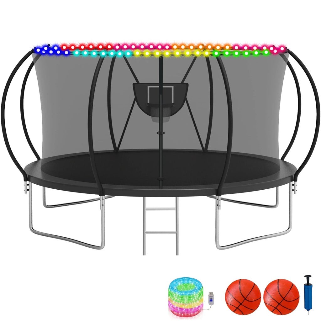 10FT 12FT 14FT 16FT Trampoline with Enclosure Net O924456