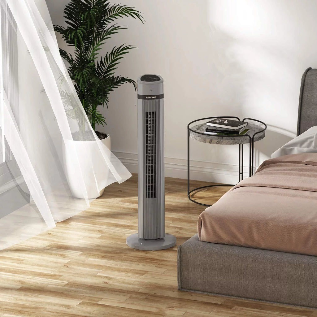 40 Oscillating Tower Fan with Remote, Black F359451