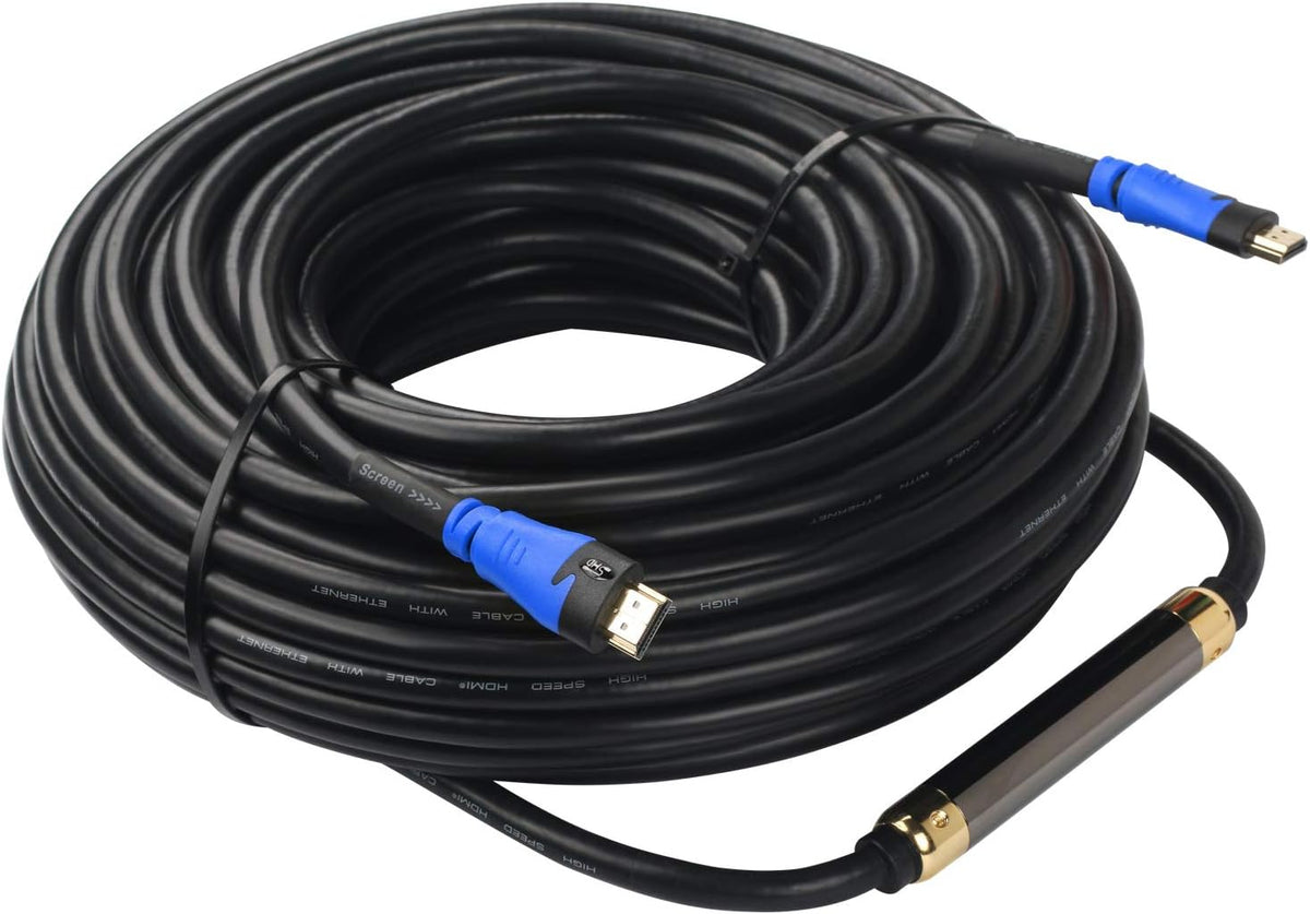 100 Feet Black HDMI Cable with Signal Booster G123275