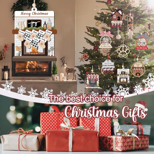 Wooden Christmas Ornament with Name Picture M847