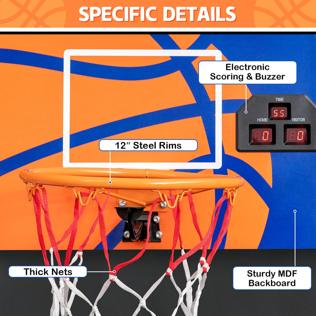 Foldable Single Shot Basketball Arcade Game with Electronic Scorer R21275
