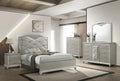 Queen Size Panel Bed Dresser Mirror Nightstand Chest Wooden Bedroom Furniture Set P6790