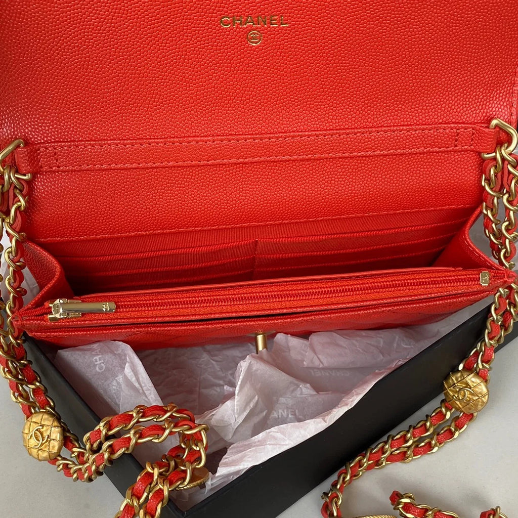 Small Flap Bag Gold Hardware Red Handbag D63398