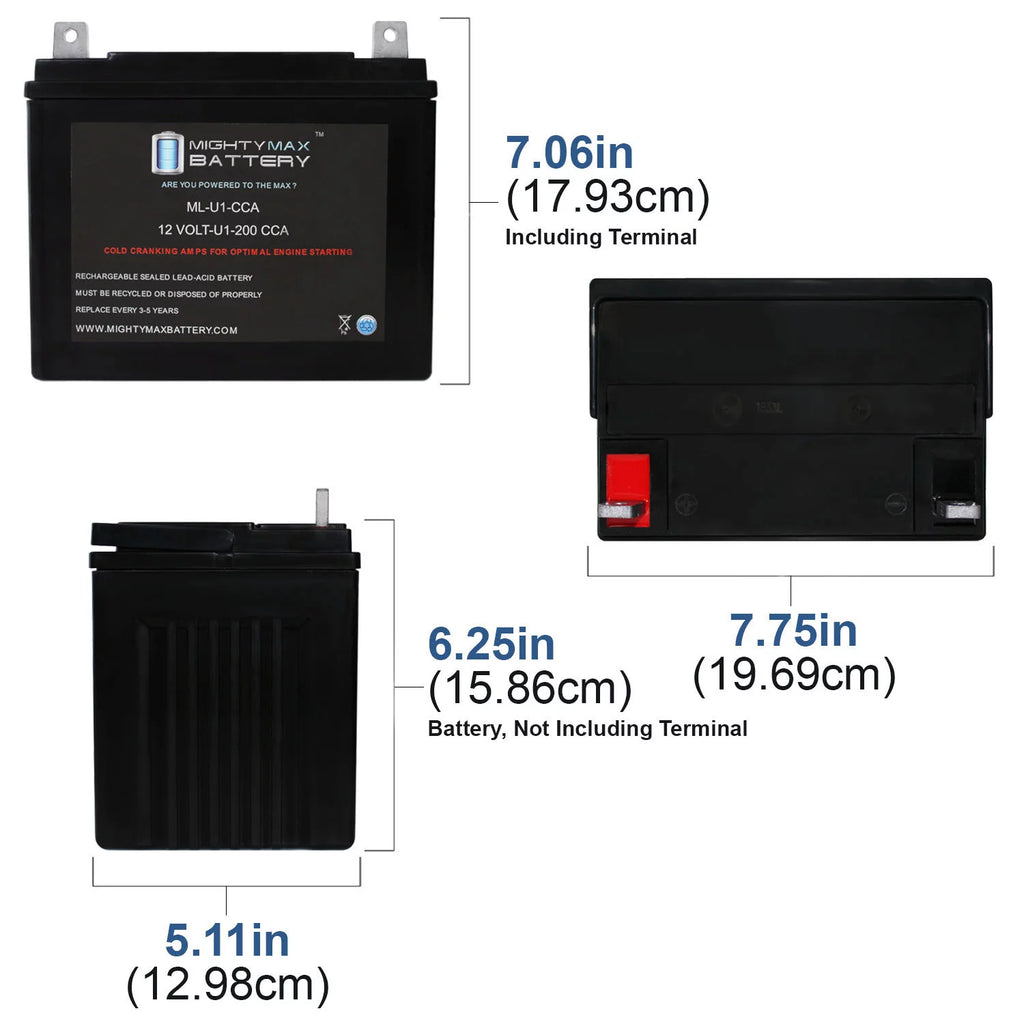 12V 200CCA Battery O905858