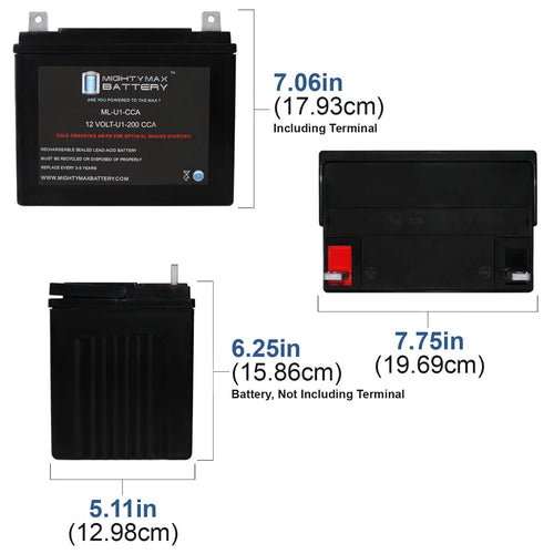 12V 200CCA Battery O905858