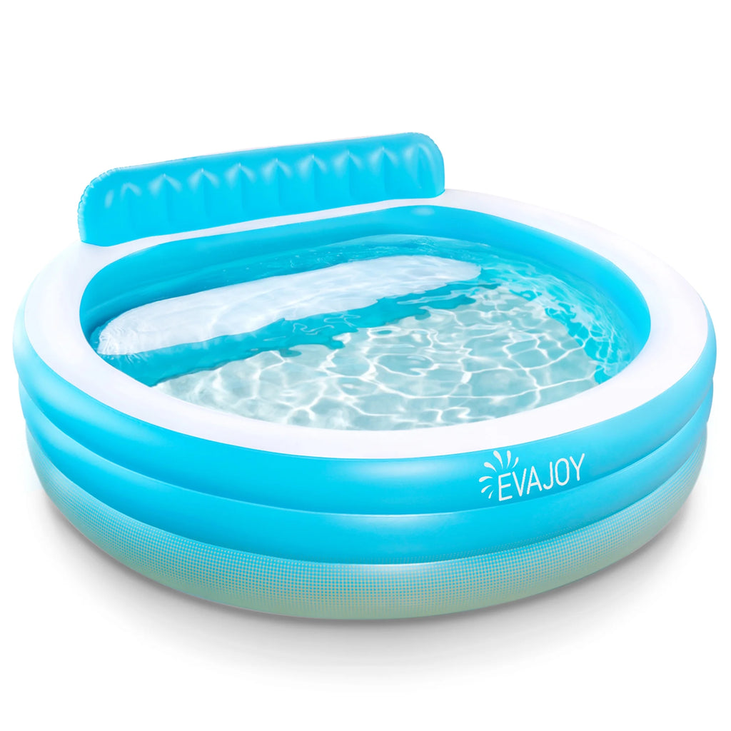 Inflatable Pool with Seat Round 7.33 x 7.11 x 2.5 ft R91193