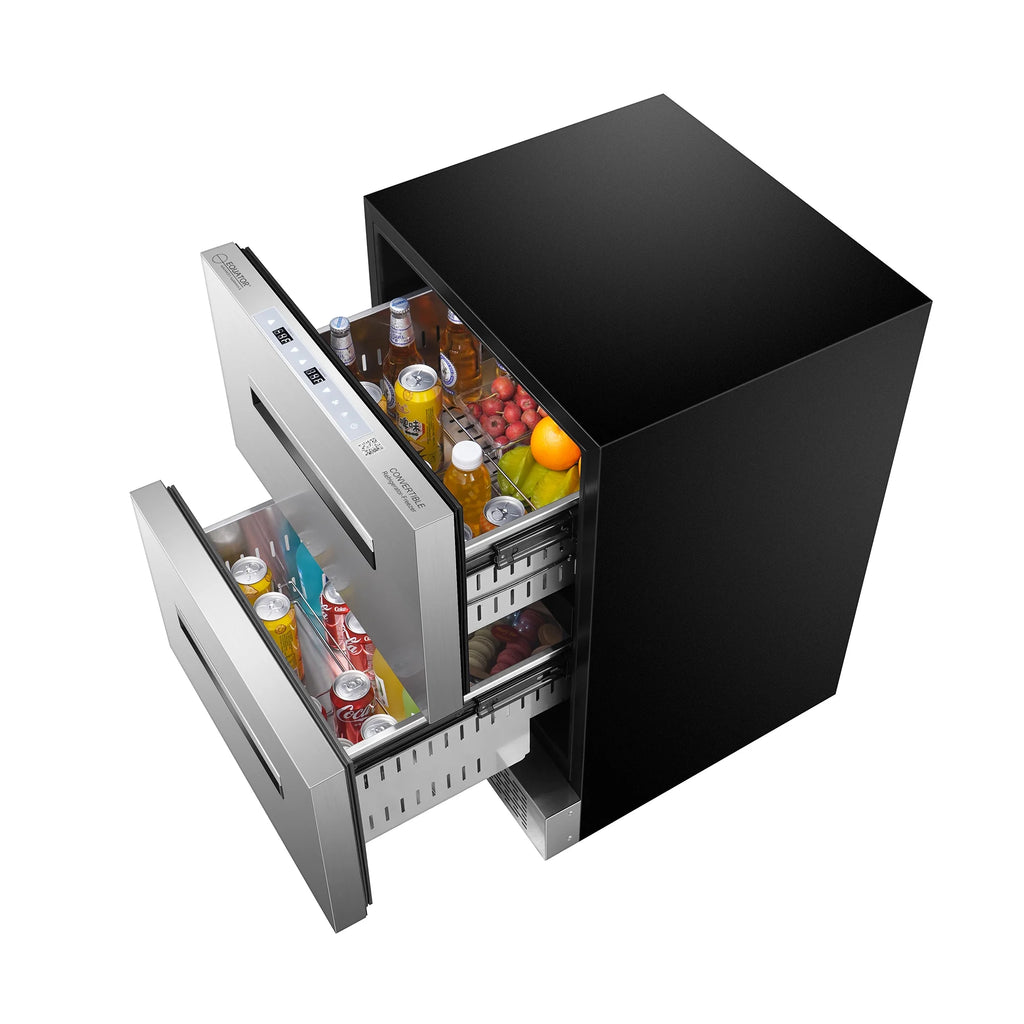 24-In 2 Drawer Convertible Freezer/Refrigerator Stainless L586629