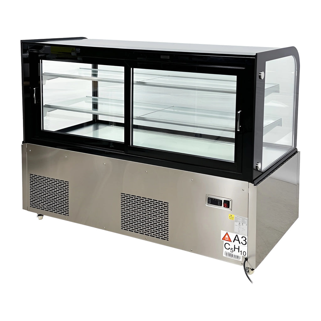 60 in. Double Tempered Glass Bakery Refrigerator Case 17.7 Cu. ft. I867