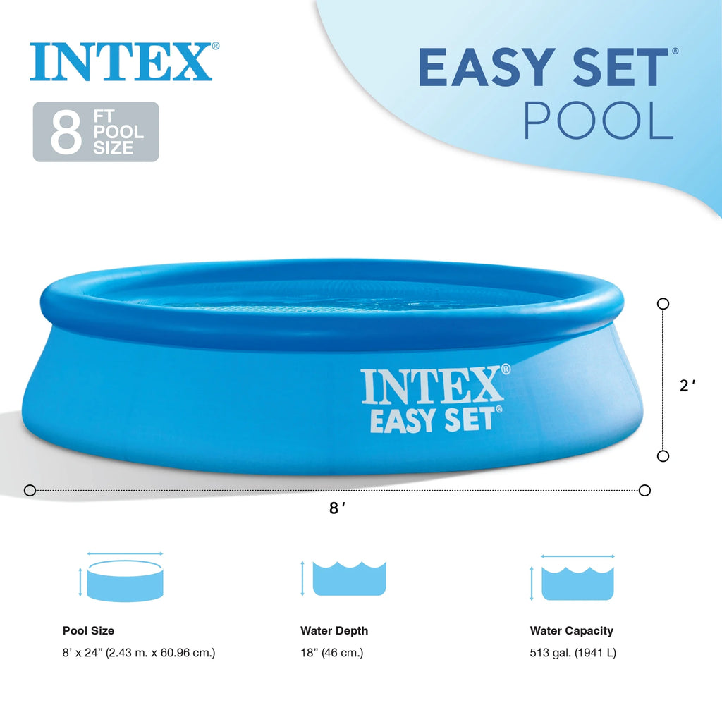Blue 24 in. x 8 ft. Inflatable Swimming Pool R45122