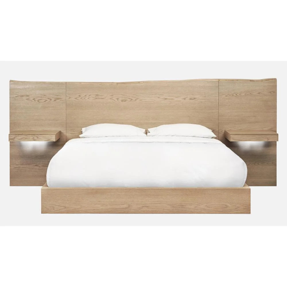Live Edge Wall Bed with Floating Nightstands J36113
