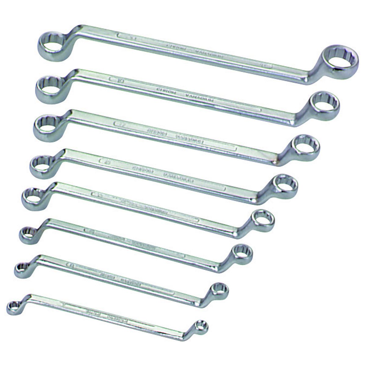 8 Piece Metric Offset Box End Wrench Set V145