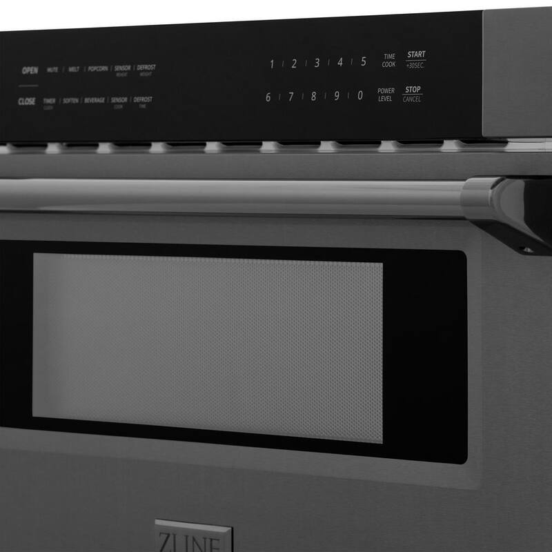 1000-Watt Built-In Microwave Drawer in Black Stainless Steel V9162