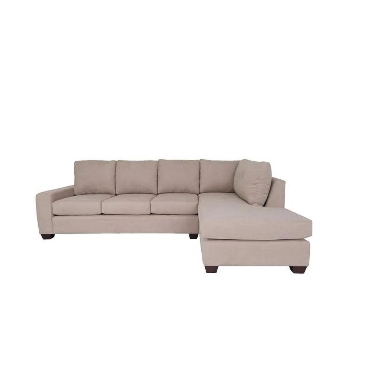 Tan Polyester Blend L Shaped Sectional B193