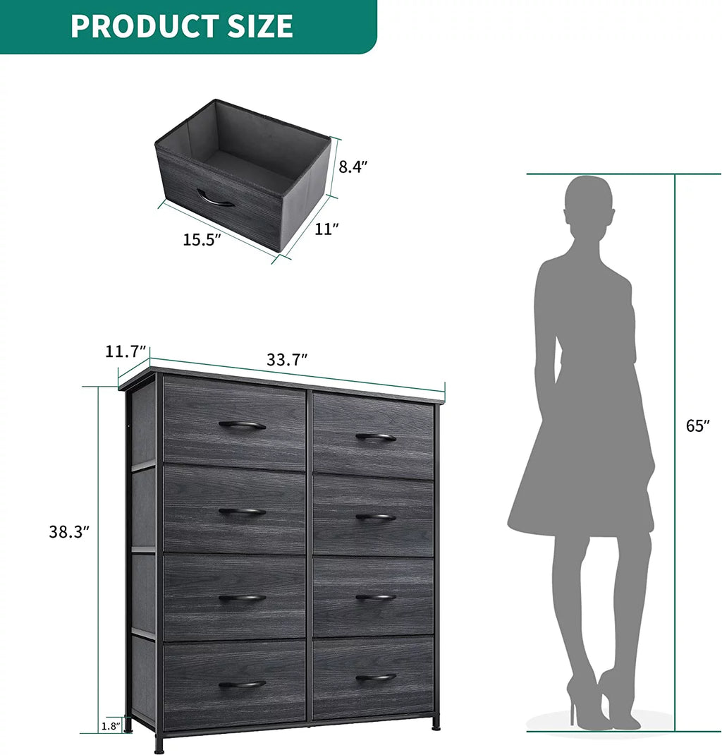 8 Drawer Fabric Storage Dresser S524365