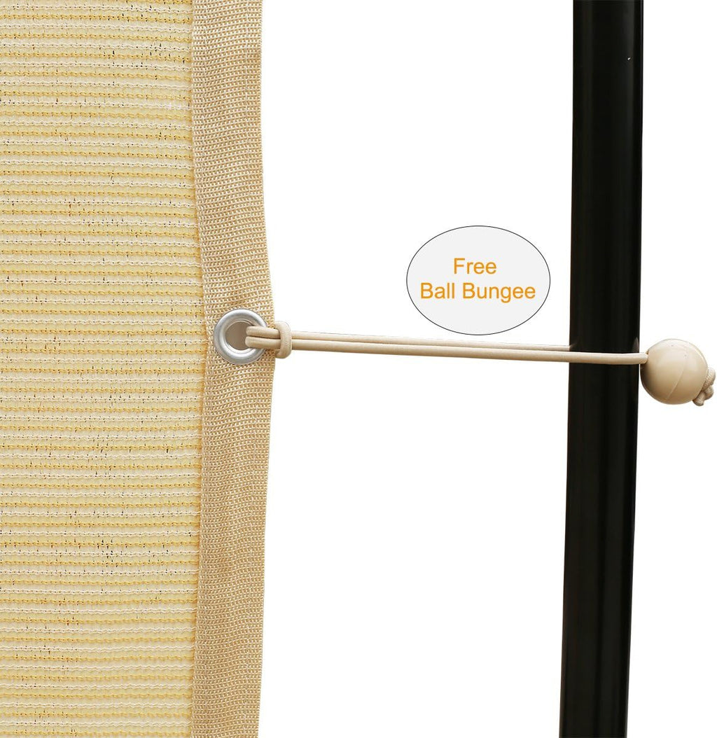 90% Shade Cloth with Grommets 12' x 20' Wheat W328
