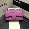 Purple Medium Size Lambskin Leather Flap Bag Z399322