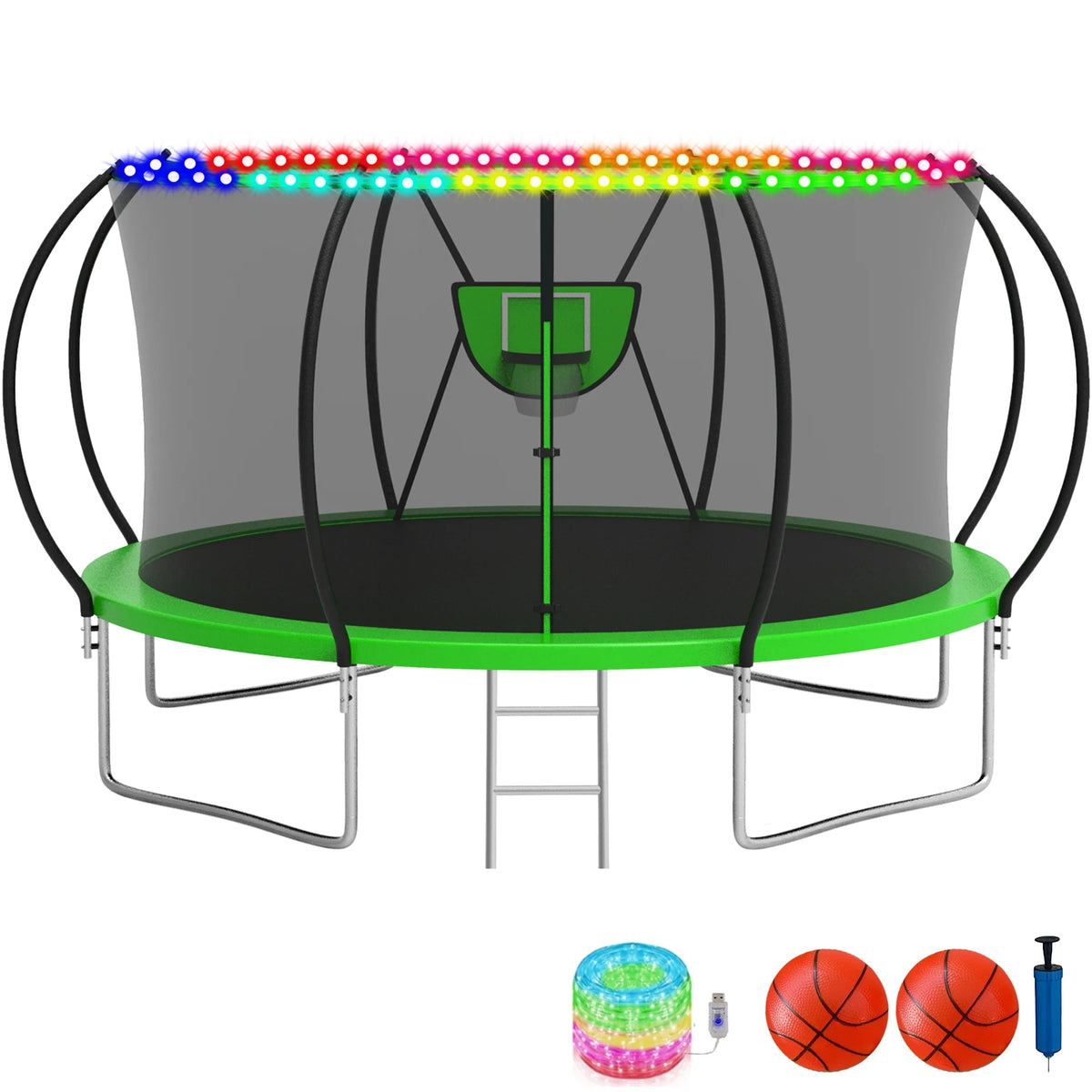 10FT 12FT 14FT 16FT Trampoline with Enclosure Net O924456