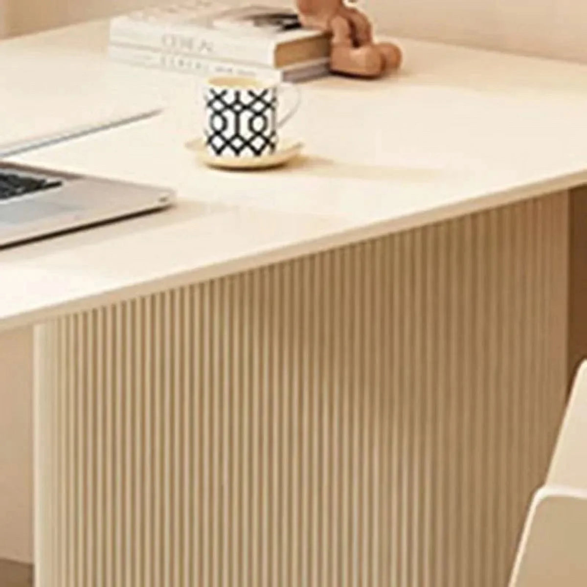 White Standing Computer Desk H546
