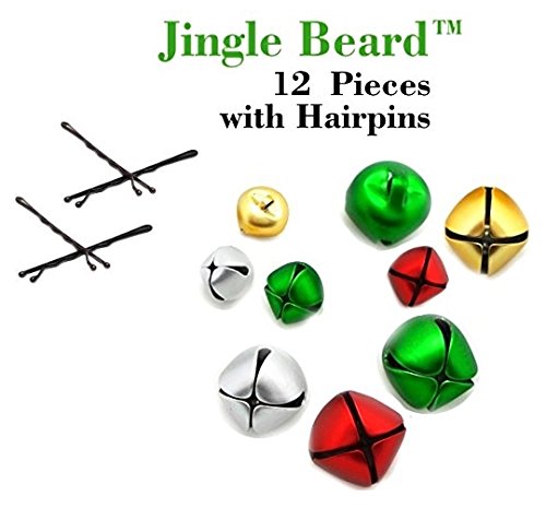 12 Pack Mini Christmas Beard Ornaments K72384