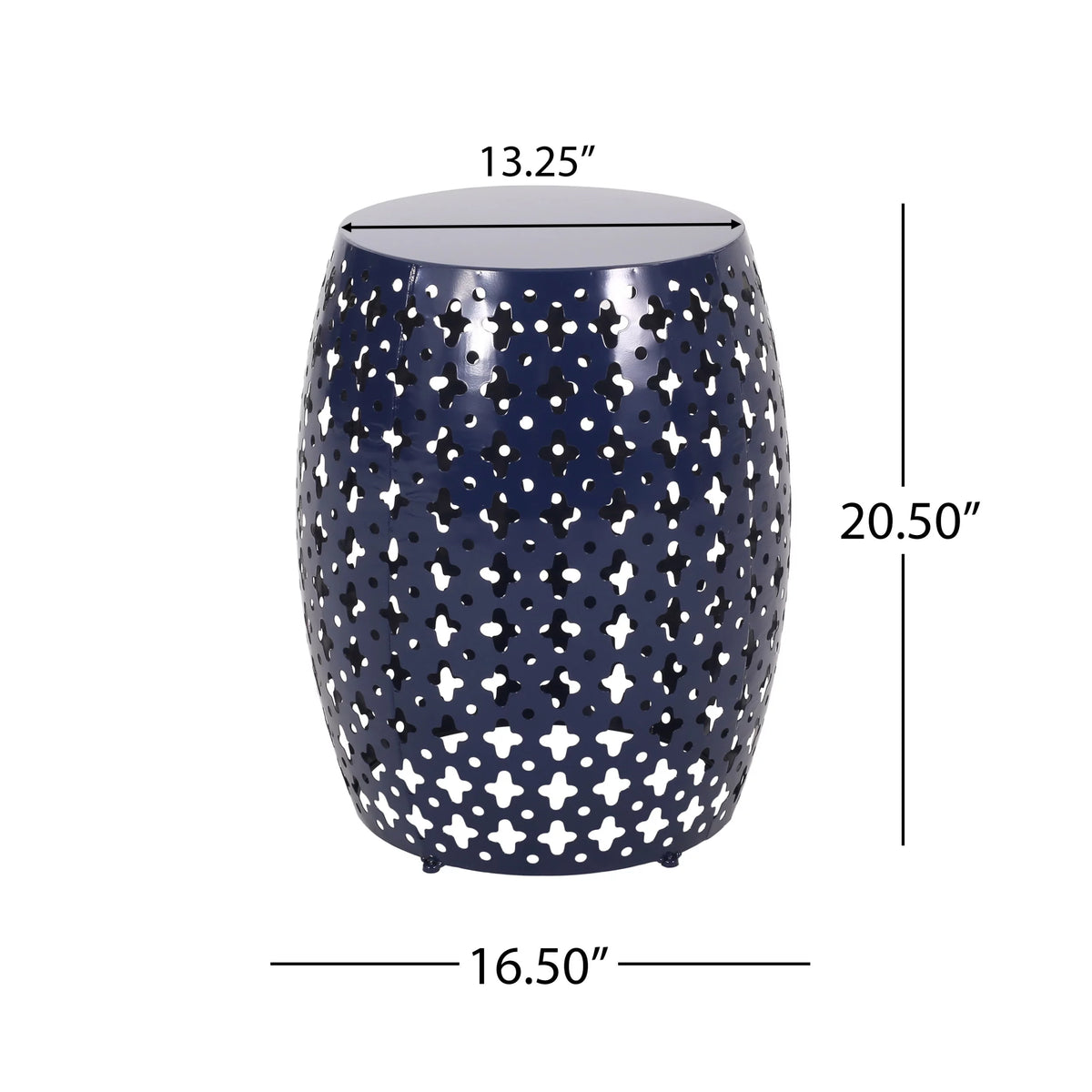 Black Metal Outdoor Side Table D91573