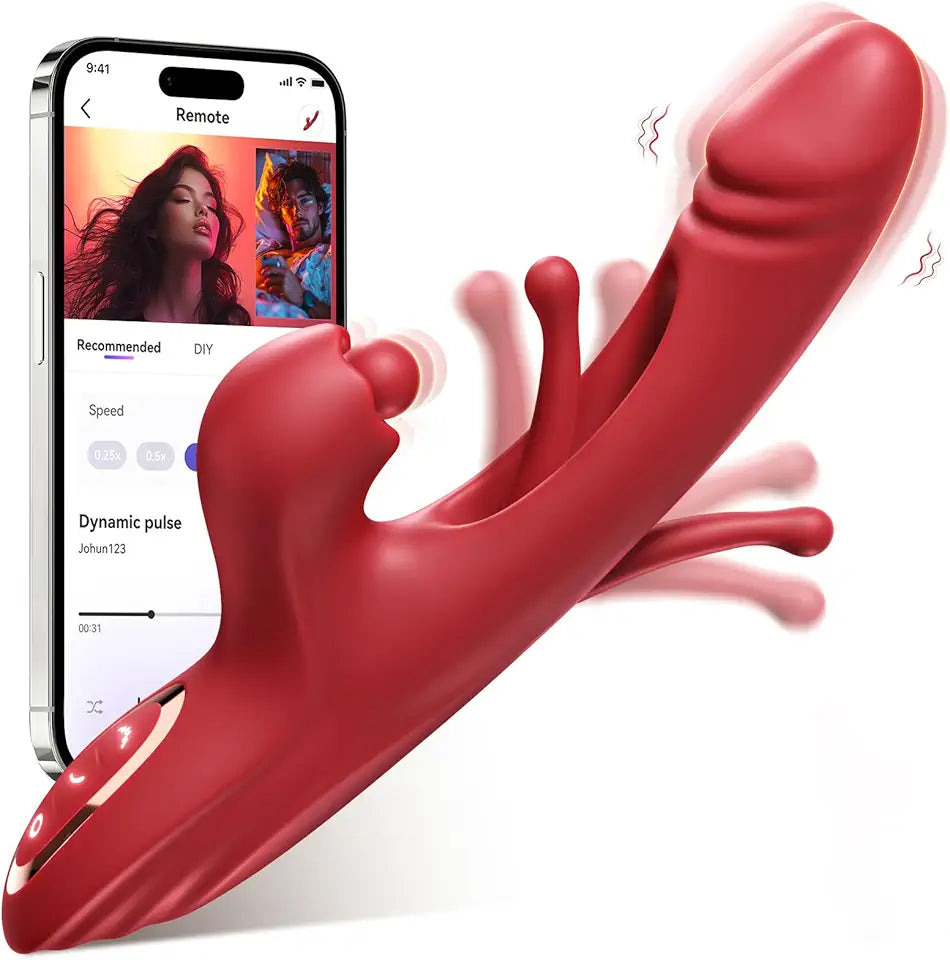 Thrusting Vibrator with 10 Vibrating, 7 Flapping & 5 Tapping Modes P6072