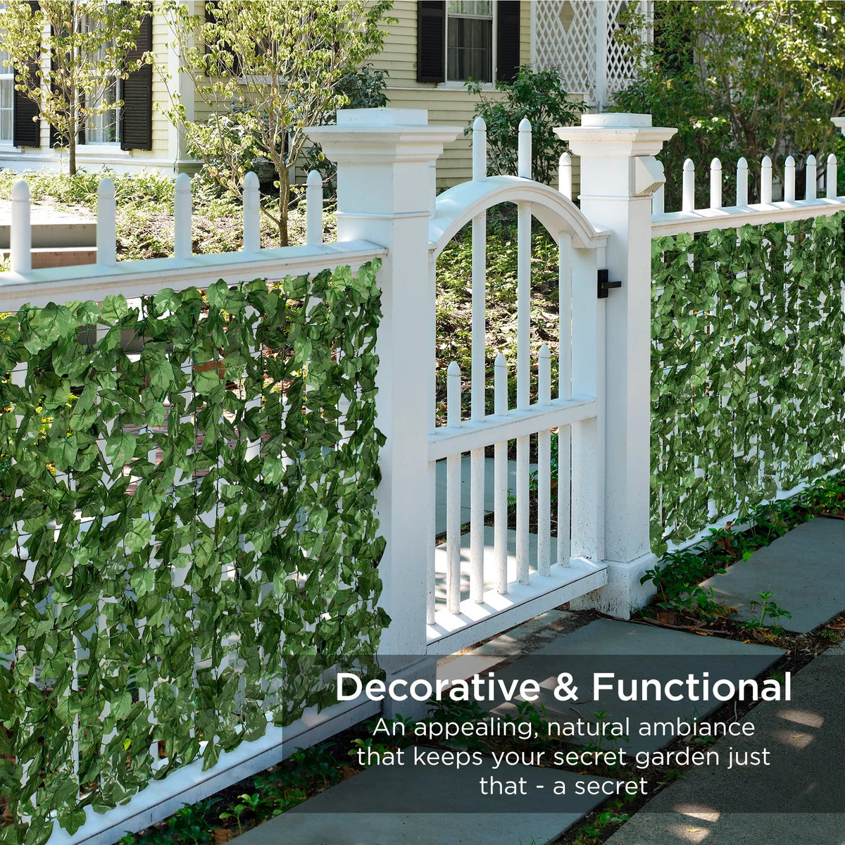 94x39in Artificial Faux Ivy Hedge Privacy Fence Screen K484