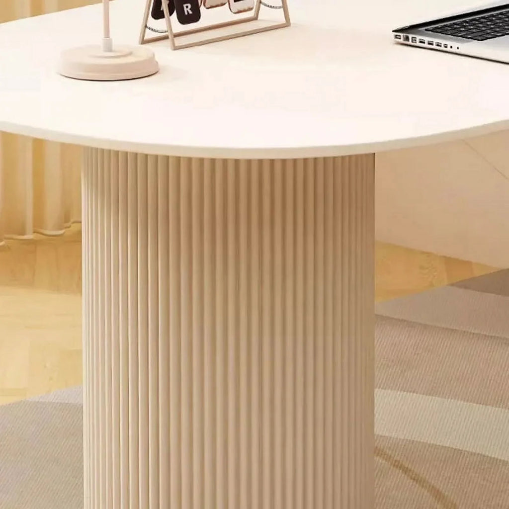 White Standing Computer Desk H546