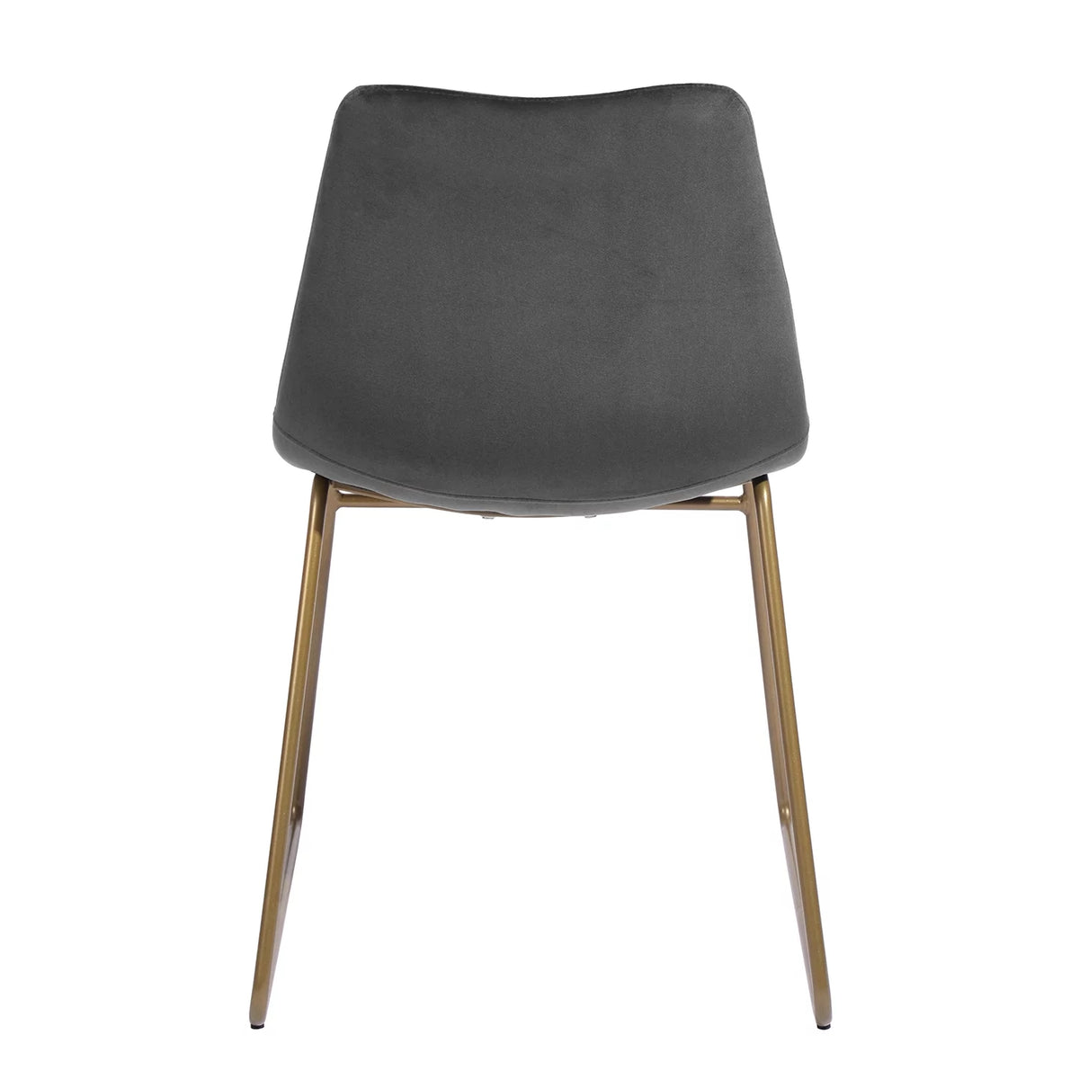 Velvet Dining Chairs Set of 2 with Metal Legs, Gray M541