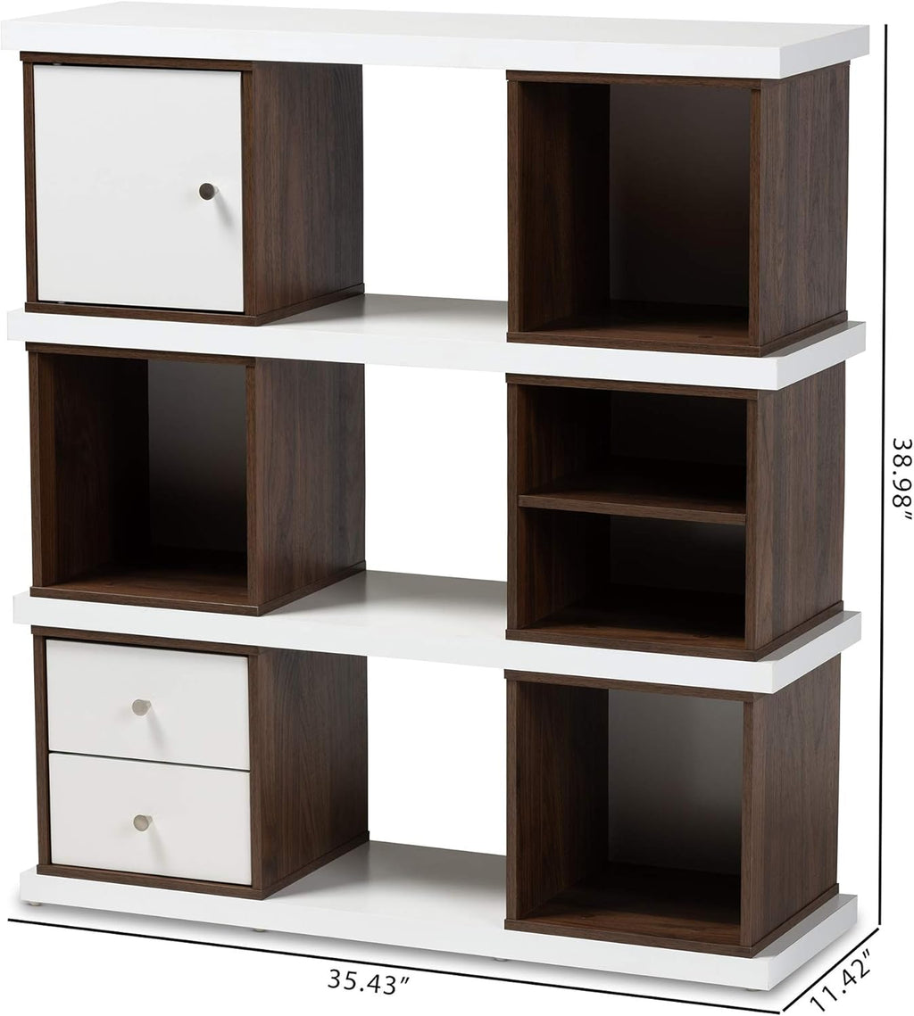 White Walnut Bookcase A8807