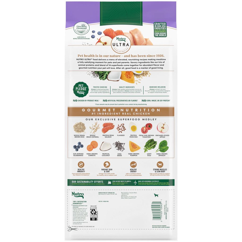 Adult Dry Dog Food With Chicken, Lamb And Salmon, 4 Lb. Bag R99873
