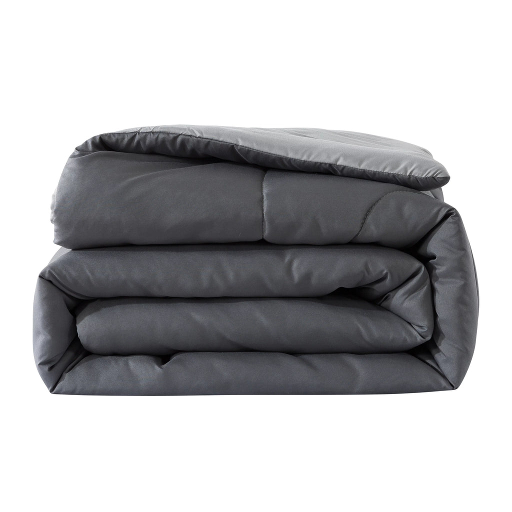 Blue Check Reversible 7-Piece Queen Comforter Set with Sheets O945