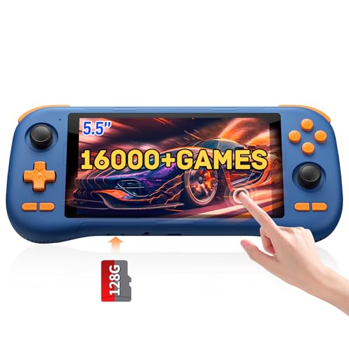 Retro Handheld Game Console 128G Android 14.0 5.5 Inch IPS Touch Screen M9296