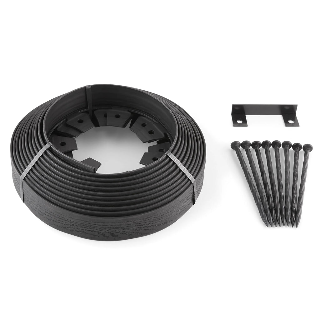 2-inch Tall 30-ft Plastic Black Landscape Edging D455307