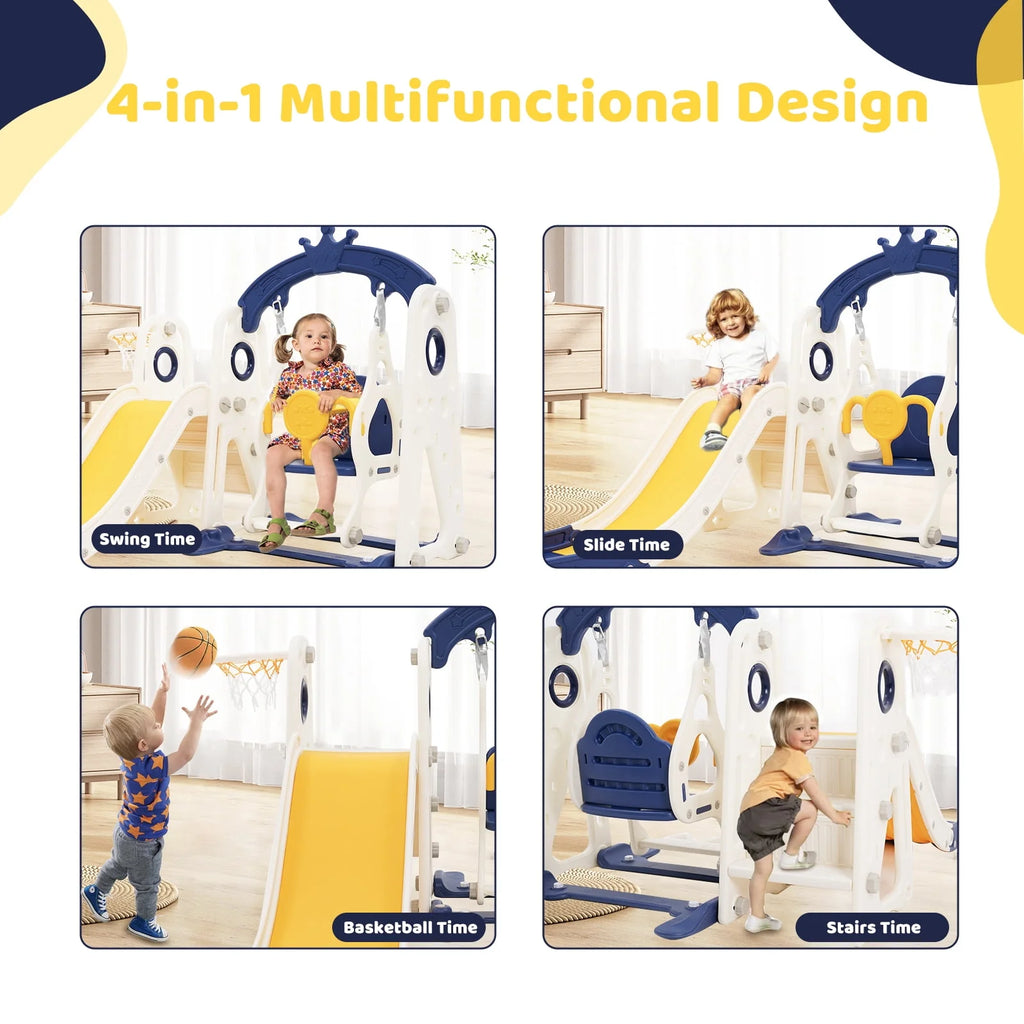 4 in 1 Toddler Slide and Swing Set Y45164
