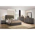 Fabric Rustic Gray Oak Eastern King Bedroom Set 3PCS B8307