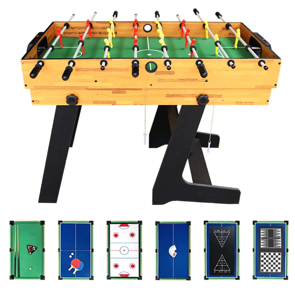 55 Inch Folding Pool Table Space Saving Billiard Table Blue C630