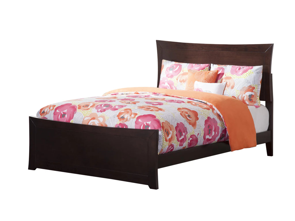 Queen Wood Platform Bed Frame with Panel Headboard & Footboard O750772