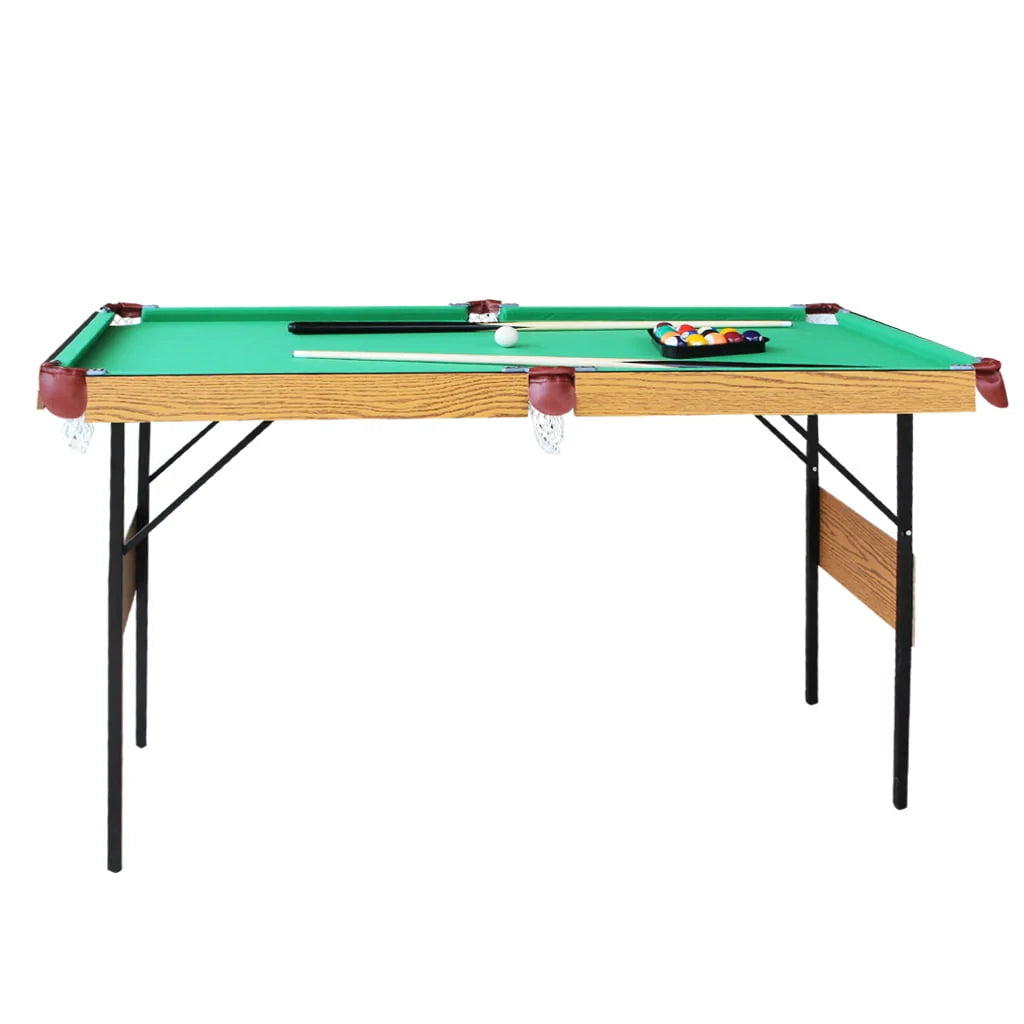 55 Inch Folding Pool Table Space Saving Billiard Table Blue C630