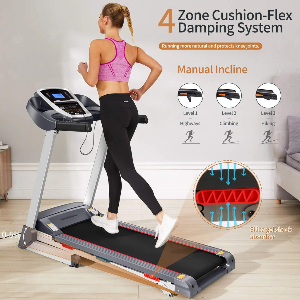 3HP Incline Treadmill with 15 Level Auto Incline F533