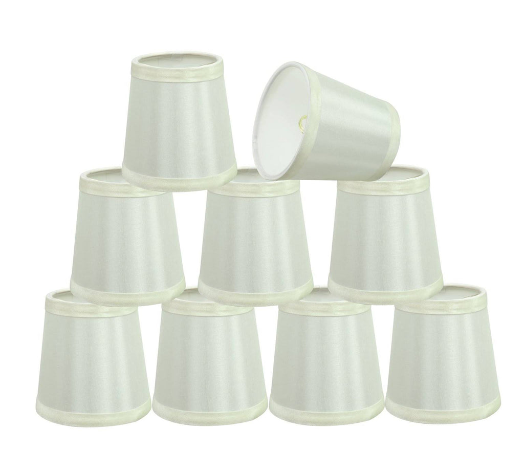 Off White Chandelier Lamp Shade Set 9 Pack A83757