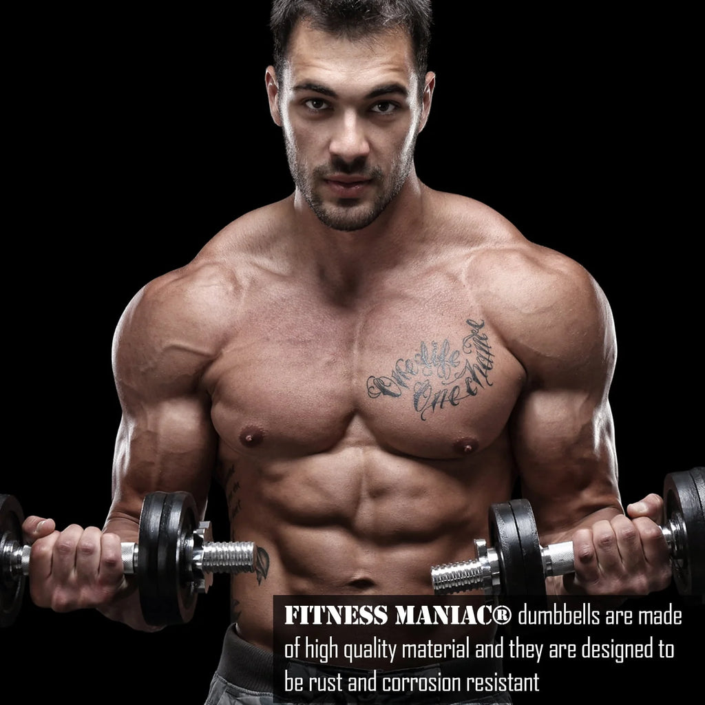 Adjustable Cast Iron Dumbbell Sets with Bars, Plates, Collars Y9675