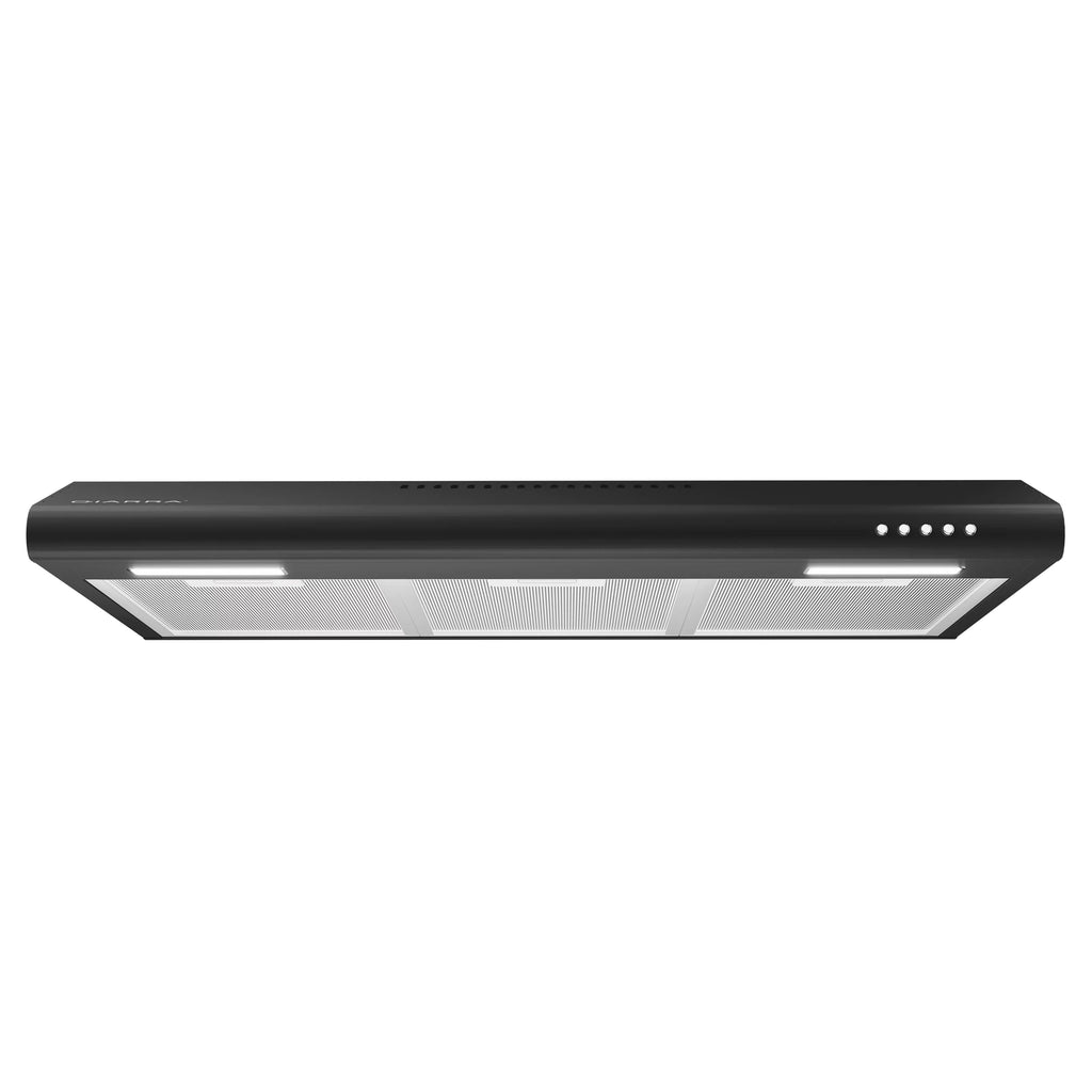 Black 30 inch Under Cabinet Range Hood with 3 Speed Exhaust Fan V399