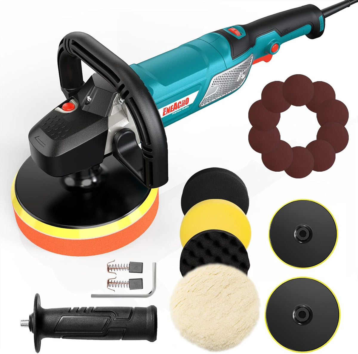12 Amp 6-inch/7-inch Variable Speed Rotary Polisher E7028