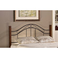 Metal and Wood Headboard with Rails Twin I3140