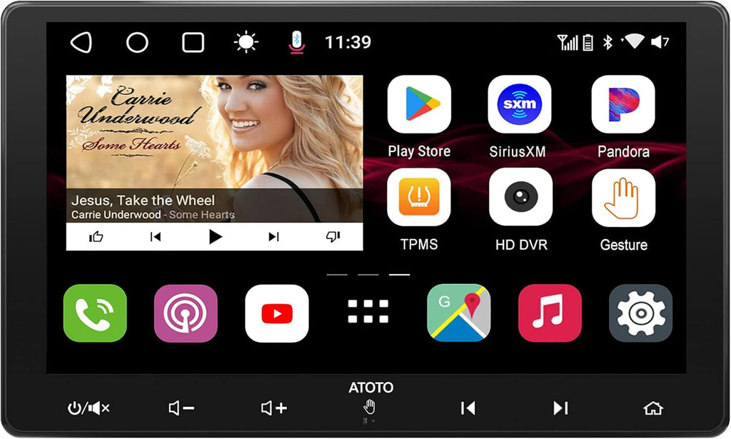 10 inch Double-DIN Android Car Stereo with Wireless CarPlay L133800
