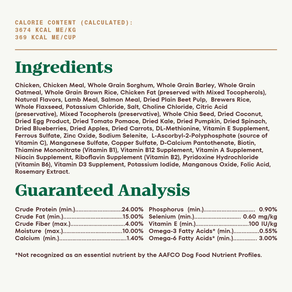 Adult Dry Dog Food With Chicken, Lamb And Salmon, 4 Lb. Bag R99873
