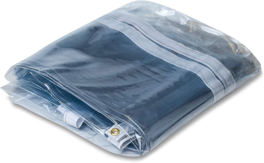 Waterproof Clear PVC Tarp with Grommets 8 by 20 Feet N73016