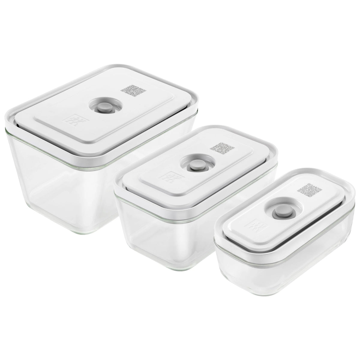 3pc Glass Vacuum Container Set V4484