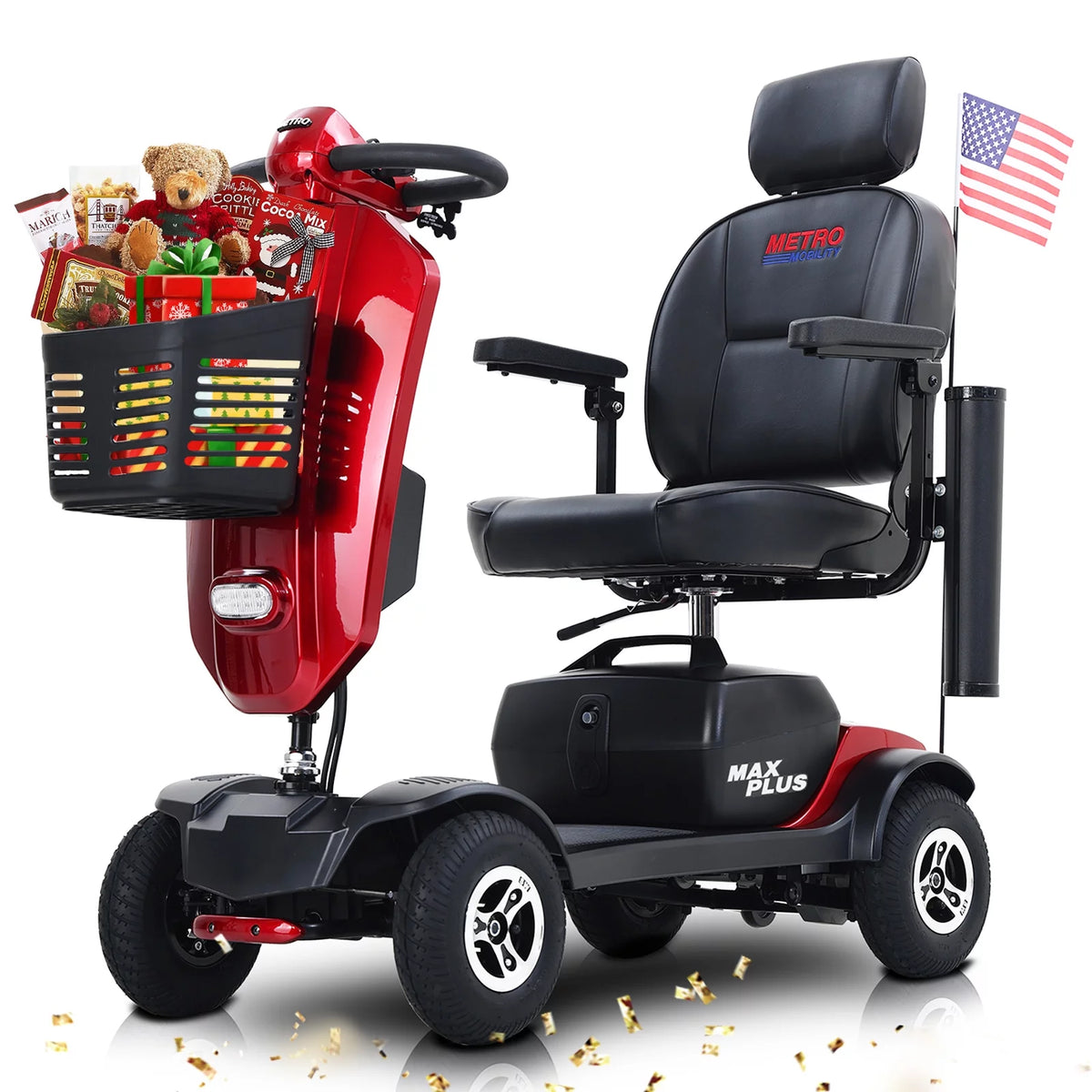 4 Wheels Mobility Scooter with LED Lights and USB Port O62288