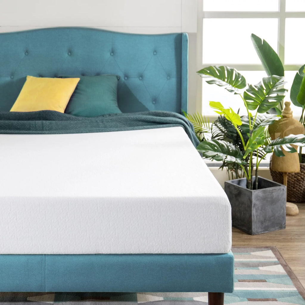 8 Green Tea Memory Foam Short Queen Mattress S430